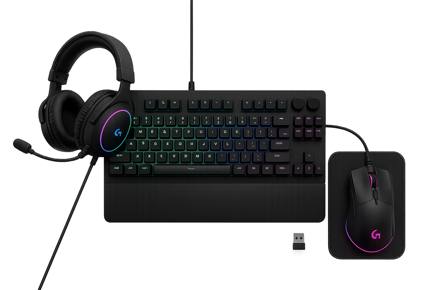 quiero un fondo de gaming teclado, mouse, etc peor que sea trasparente